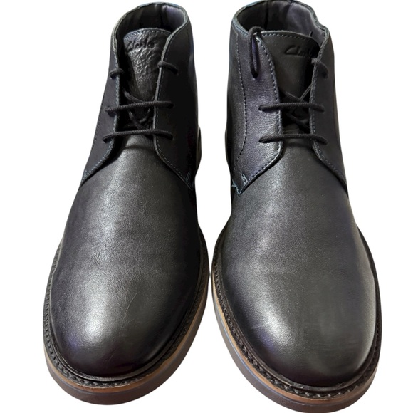 Clarks Black Leather Chukka Boots · Men’s Size 12 - Picture 1 of 5